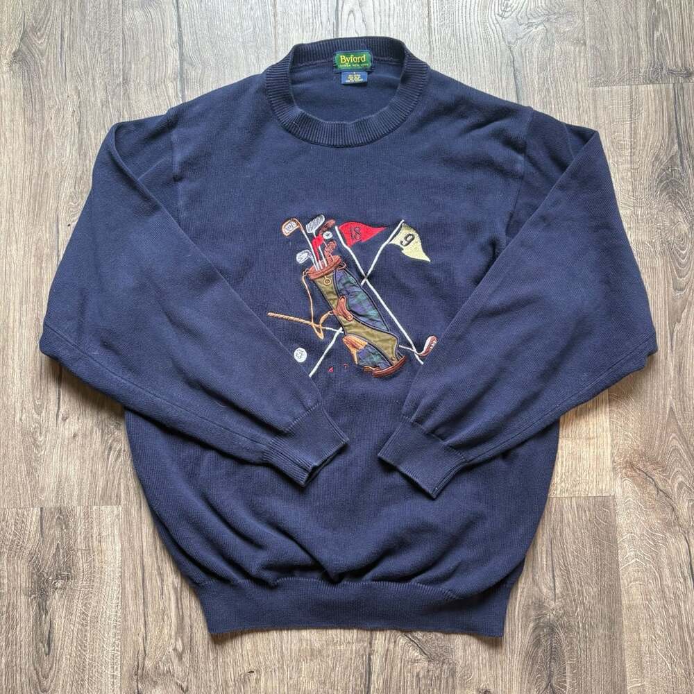 Byford Vintage 90s Golf Bag Knit Sweater
